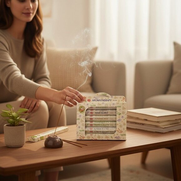 HEM Aromatherapy Incense Gift Set - 6 Relaxation Scents 120 Sticks - New - Picture 3 of 6